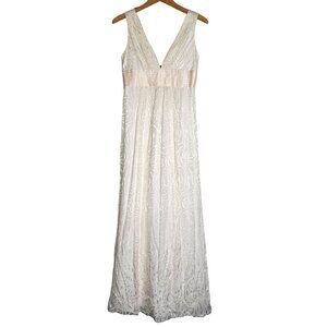 BCBGMaxazria White Maxi Silk Wedding Dress Formal Women's 6/Small